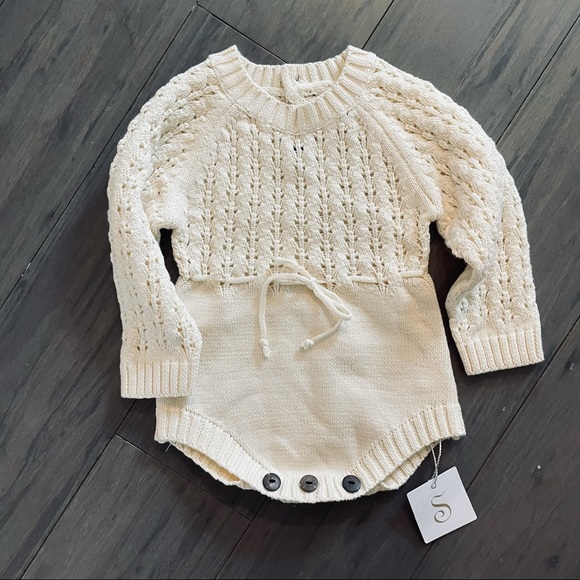 Other - Cream knit romper onesie